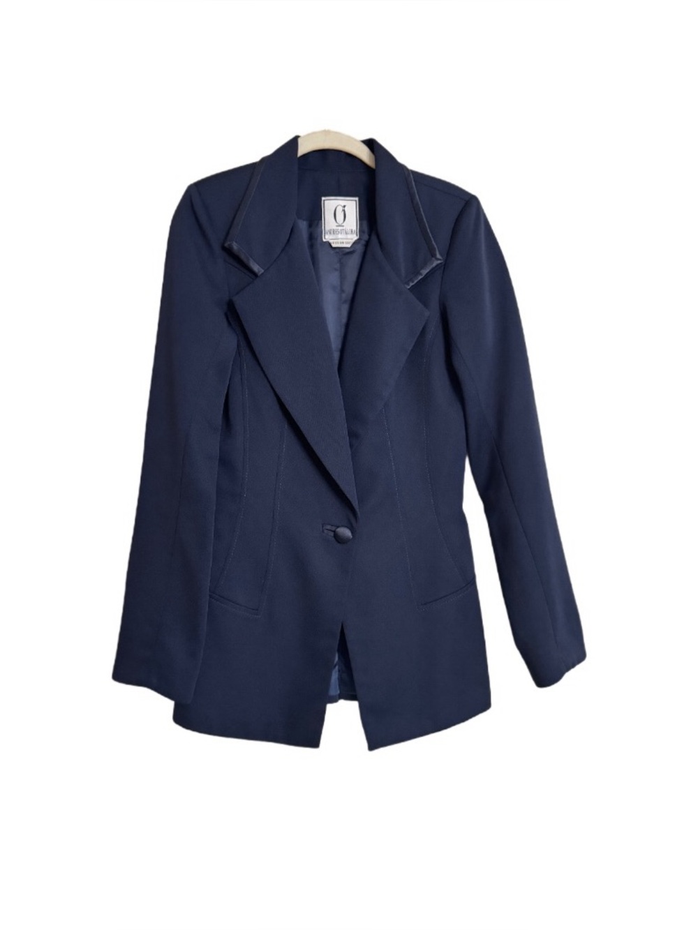 ANDRES OTALORA Vintage Blue Blazer Jacket Size 6 Designer Luxury Preppy Business